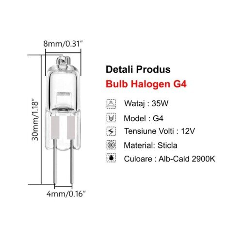 BEC HALOGEN BULB GU4, 12V - 35W