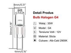 BEC HALOGEN BULB GU4, 12V - 35W